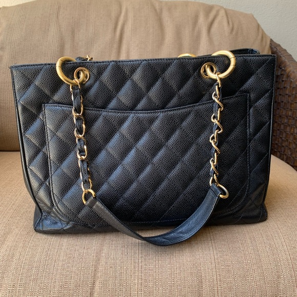 CHANEL Grand Shopper Tote Black Gold AUTHENTIC - Picture 3 of 15